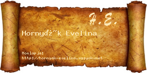 Hornyák Evelina névjegykártya